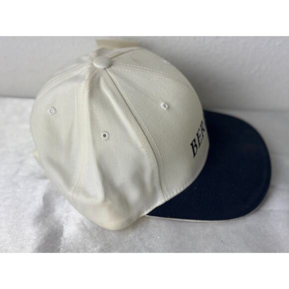 Beretta Core White Baseball Cap Adjustable Strapback Navy Brim Cotton - Picture 3 of 6